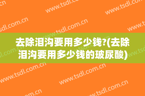 去除泪沟要用多少钱?(去除泪沟要用多少钱的玻尿酸)