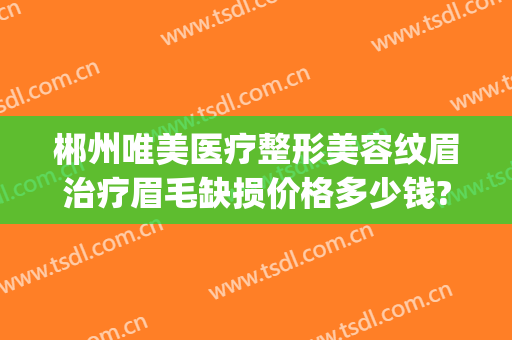 郴州唯美医疗整形美容纹眉治疗眉毛缺损价格多少钱?效果怎么样?(郴州唯美医疗美容医院)