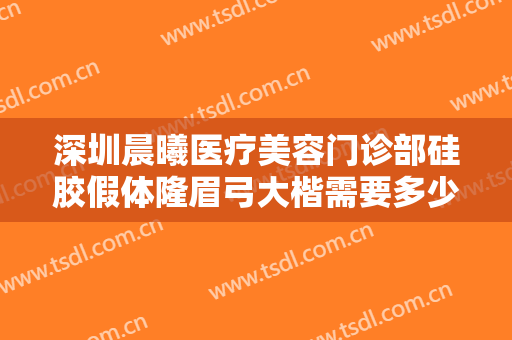 深圳晨曦医疗美容门诊部硅胶假体隆眉弓大楷需要多少钱?贵不贵?