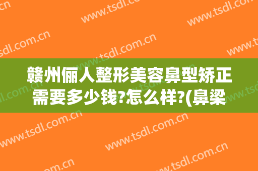 赣州俪人整形美容鼻型矫正需要多少钱?怎么样?(鼻梁整形手术多少钱)