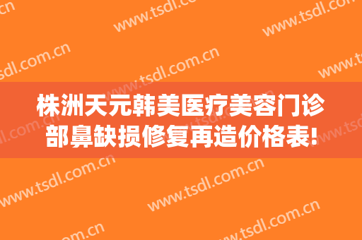 株洲天元韩美医疗美容门诊部鼻缺损修复再造价格表!效果怎么样?(fruit词组)