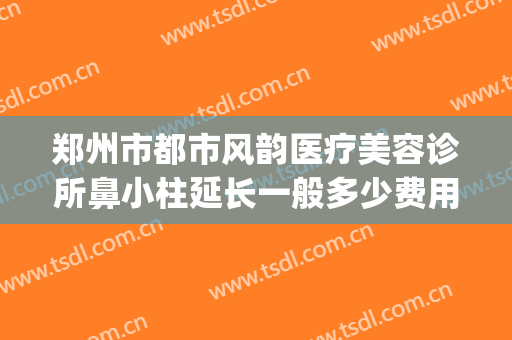 郑州市都市风韵医疗美容诊所鼻小柱延长一般多少费用?效果怎么样?(郑州都市风韵医疗美容地址)