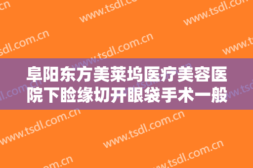 阜阳东方美莱坞医疗美容医院下睑缘切开眼袋手术一般价位是多少钱?怎么样?
