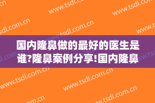 国内隆鼻做的最好的医生是谁?隆鼻案例分享!国内隆鼻名医推荐(隆鼻手术医生推荐)