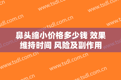 鼻头缩小价格多少钱 效果维持时间 风险及副作用