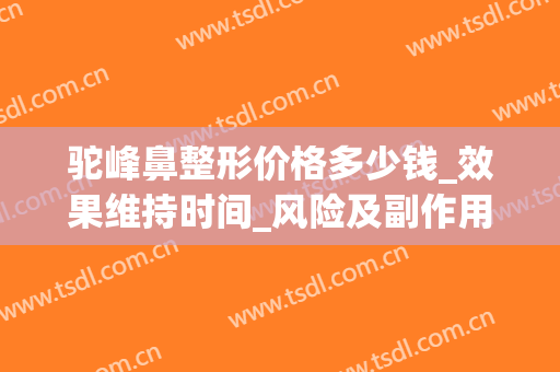 驼峰鼻整形价格多少钱_效果维持时间_风险及副作用(做一个驼峰鼻大概需要多少钱)