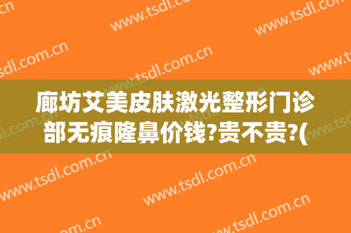 廊坊艾美皮肤激光整形门诊部无痕隆鼻价钱?贵不贵?(艾美医疗整形医院)