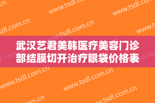 武汉艺君美韩医疗美容门诊部结膜切开治疗眼袋价格表!效果怎么样?