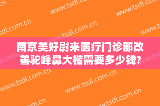 南京美好尉来医疗门诊部改善驼峰鼻大楷需要多少钱?有哪些优势?
