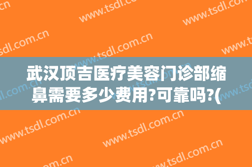 武汉顶吉医疗美容门诊部缩鼻需要多少费用?可靠吗?(武汉顶吉整形美容医院)