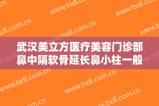武汉美立方医疗美容门诊部鼻中隔软骨延长鼻小柱一般价位是多少费用?有哪些优势?