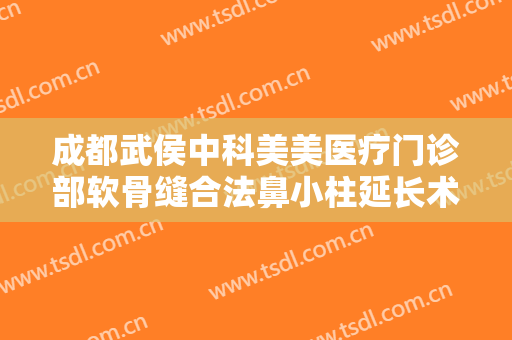 成都武侯中科美美医疗门诊部软骨缝合法鼻小柱延长术价钱?贵不贵?
