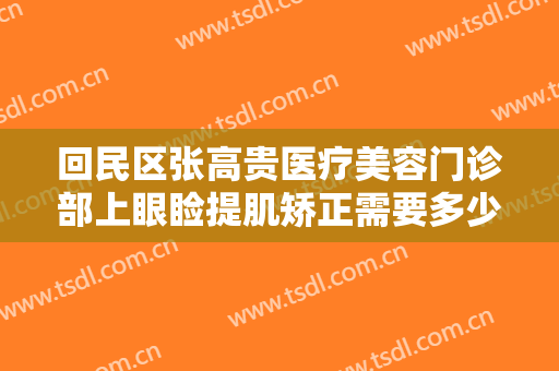回民区张高贵医疗美容门诊部上眼睑提肌矫正需要多少钱?效果怎么样?
