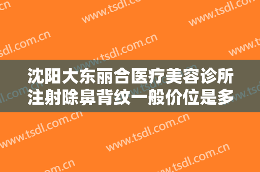 沈阳大东丽合医疗美容诊所注射除鼻背纹一般价位是多少?效果怎么样?