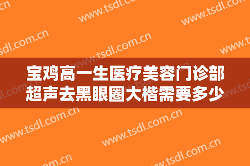 宝鸡高一生医疗美容门诊部超声去黑眼圈大楷需要多少钱?贵不贵?