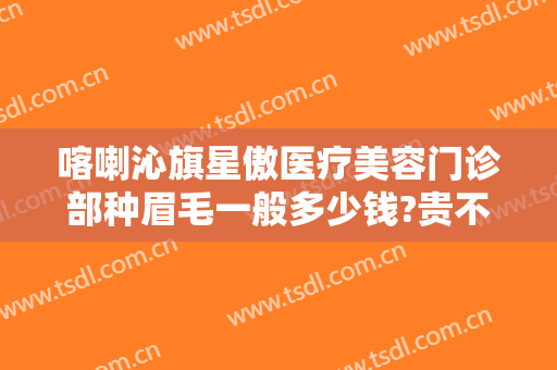 喀喇沁旗星傲医疗美容门诊部种眉毛一般多少钱?贵不贵?