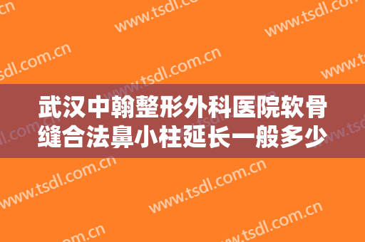 武汉中翰整形外科医院软骨缝合法鼻小柱延长一般多少钱?效果怎么样?