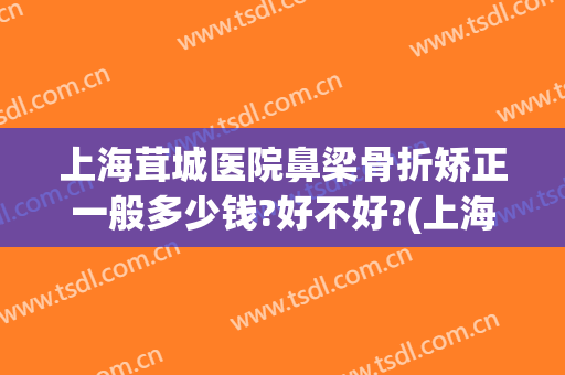 上海茸城医院鼻梁骨折矫正一般多少钱?好不好?(上海茸城医院鼻梁骨折矫正一般多少钱?好不好治)