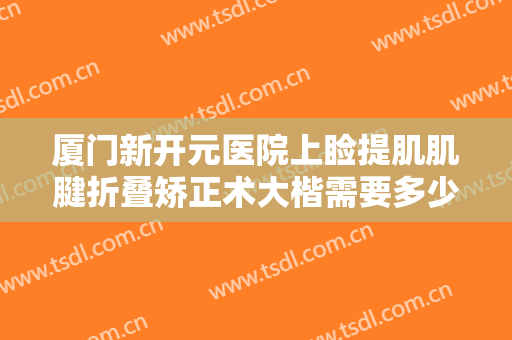 厦门新开元医院上睑提肌肌腱折叠矫正术大楷需要多少钱?好不好?
