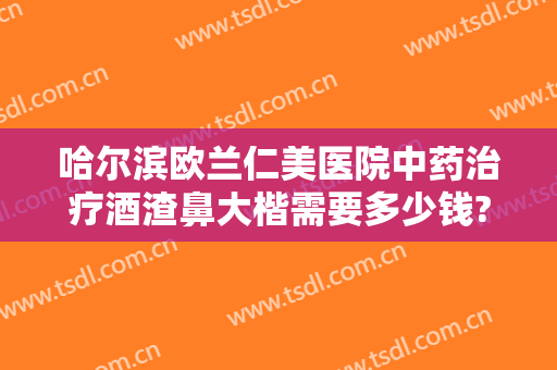 哈尔滨欧兰仁美医院中药治疗酒渣鼻大楷需要多少钱?怎么样?