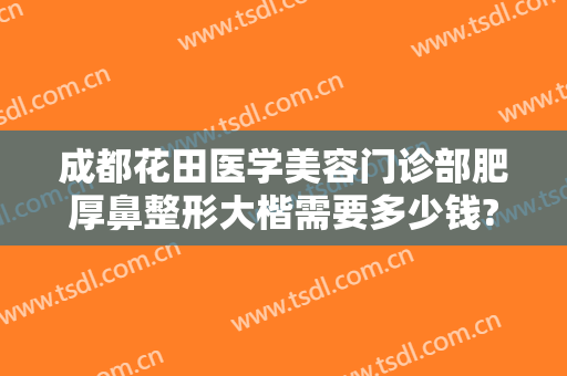 成都花田医学美容门诊部肥厚鼻整形大楷需要多少钱?好不好?