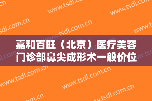 嘉和百旺（北京）医疗美容门诊部鼻尖成形术一般价位是多少钱?效果怎么样?