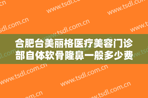 合肥台美丽格医疗美容门诊部自体软骨隆鼻一般多少费用?效果怎么样?