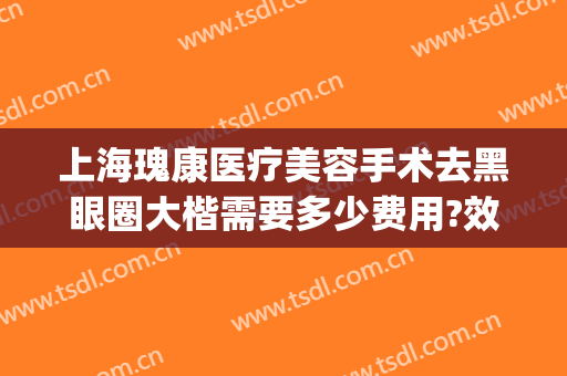 上海瑰康医疗美容手术去黑眼圈大楷需要多少费用?效果怎么样?(激光祛除黑眼圈手术价格多少有人做过吗)