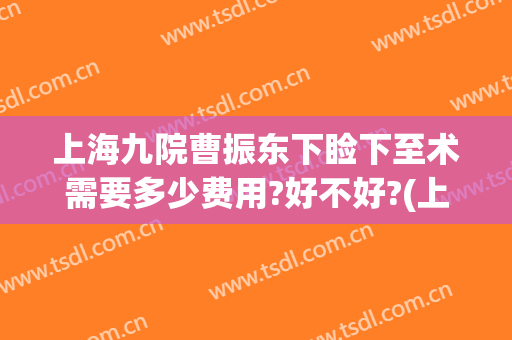 上海九院曹振东下睑下至术需要多少费用?好不好?(上海九院上睑下垂矫正多少钱)