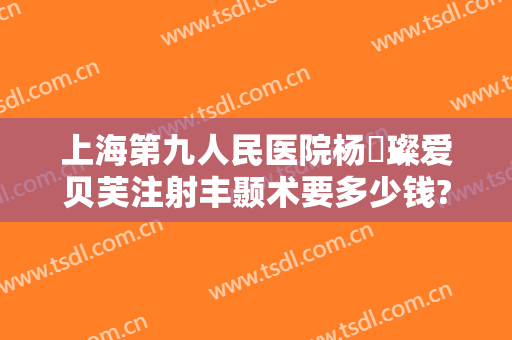 上海第九人民医院杨珵璨爱贝芙注射丰颞术要多少钱?好不好?