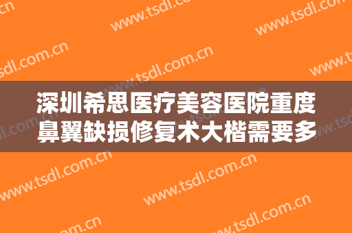 深圳希思医疗美容医院重度鼻翼缺损修复术大楷需要多少费用?贵不贵?