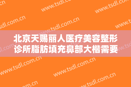 北京天赐丽人医疗美容整形诊所脂肪填充鼻部大楷需要多少钱?贵不贵?