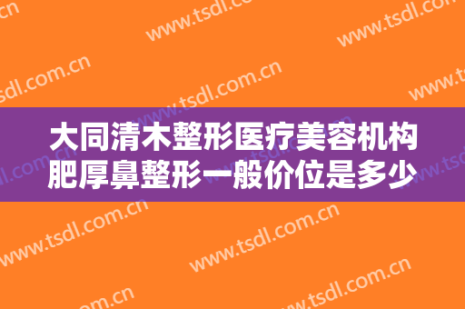 大同清木整形医疗美容机构肥厚鼻整形一般价位是多少费用?有哪些优势?