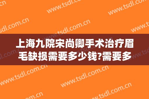 上海九院宋尚卿手术治疗眉毛缺损需要多少钱?需要多久恢复?(上海九院提眉手术多少钱)