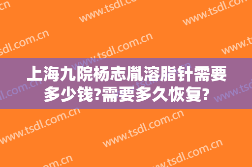 上海九院杨志胤溶脂针需要多少钱?需要多久恢复?