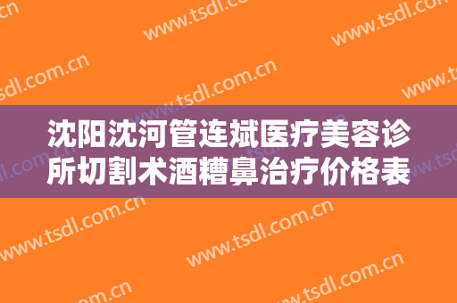 沈阳沈河管连斌医疗美容诊所切割术酒糟鼻治疗价格表!效果怎么样?