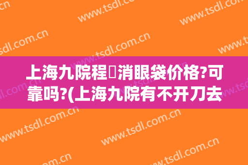 上海九院程芃消眼袋价格?可靠吗?(上海九院有不开刀去眼袋吗)