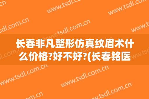 长春非凡整形仿真纹眉术什么价格?好不好?(长春铭医整形纹眉多少钱)