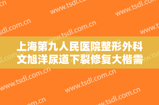 上海第九人民医院整形外科文旭洋尿道下裂修复大楷需要多少费用?怎么样?