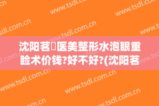 沈阳茗湲医美整形水泡眼重睑术价钱?好不好?(沈阳茗湲整形医院怎么样)