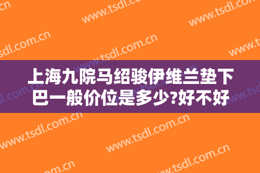 上海九院马绍骏伊维兰垫下巴一般价位是多少?好不好?