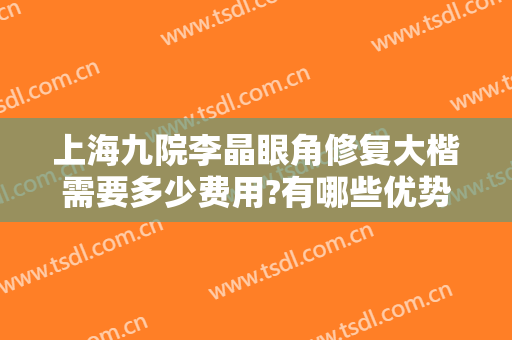 上海九院李晶眼角修复大楷需要多少费用?有哪些优势?