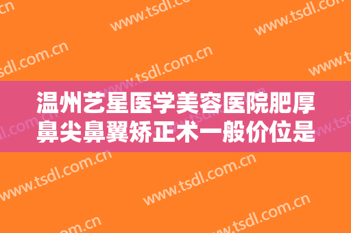 温州艺星医学美容医院肥厚鼻尖鼻翼矫正术一般价位是多少费用?可靠吗?