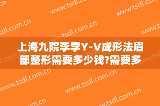 上海九院李孛Y-V成形法眉部整形需要多少钱?需要多久恢复?