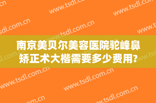 南京美贝尔美容医院驼峰鼻矫正术大楷需要多少费用?靠谱吗?(矫正驼峰鼻一般多少钱)