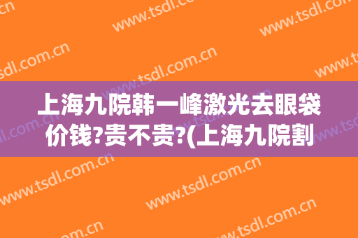 上海九院韩一峰激光去眼袋价钱?贵不贵?(上海九院割眼袋价目表)
