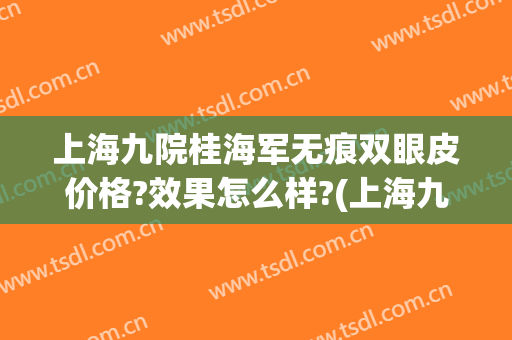 上海九院桂海军无痕双眼皮价格?效果怎么样?(上海九院双眼皮{贴吧})