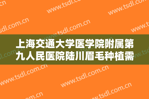 上海交通大学医学院附属第九人民医院陆川眉毛种植需要多少钱?效果怎么样?