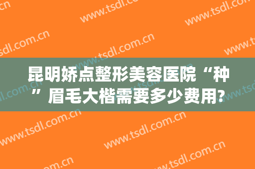 昆明娇点整形美容医院“种”眉毛大楷需要多少费用?效果怎么样?(昆明娇点整形医院医生)