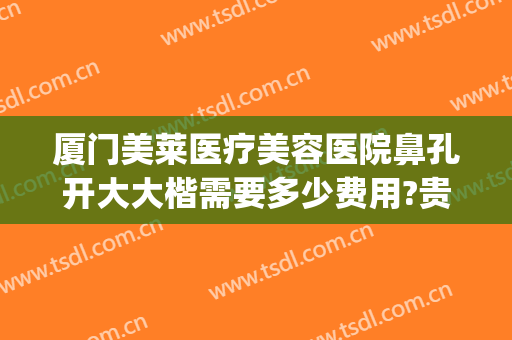 厦门美莱医疗美容医院鼻孔开大大楷需要多少费用?贵不贵?(鼻孔大整形需要多少钱)